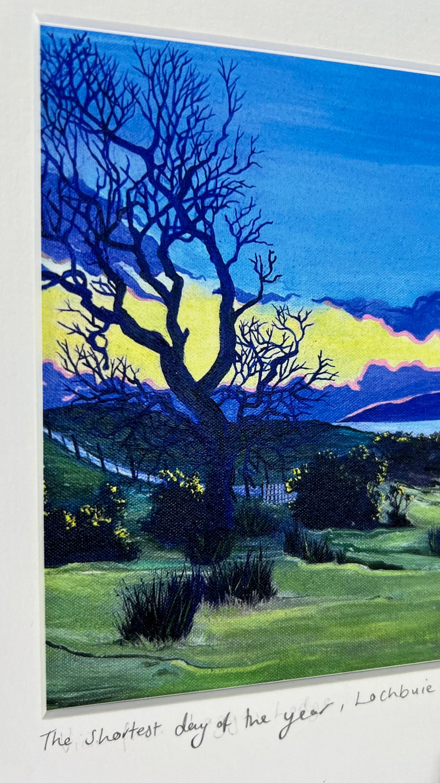 HALF PRICE || ‘View from Laggan lodge’ winter on the Isle of Mull - Limited edition art print (A5)