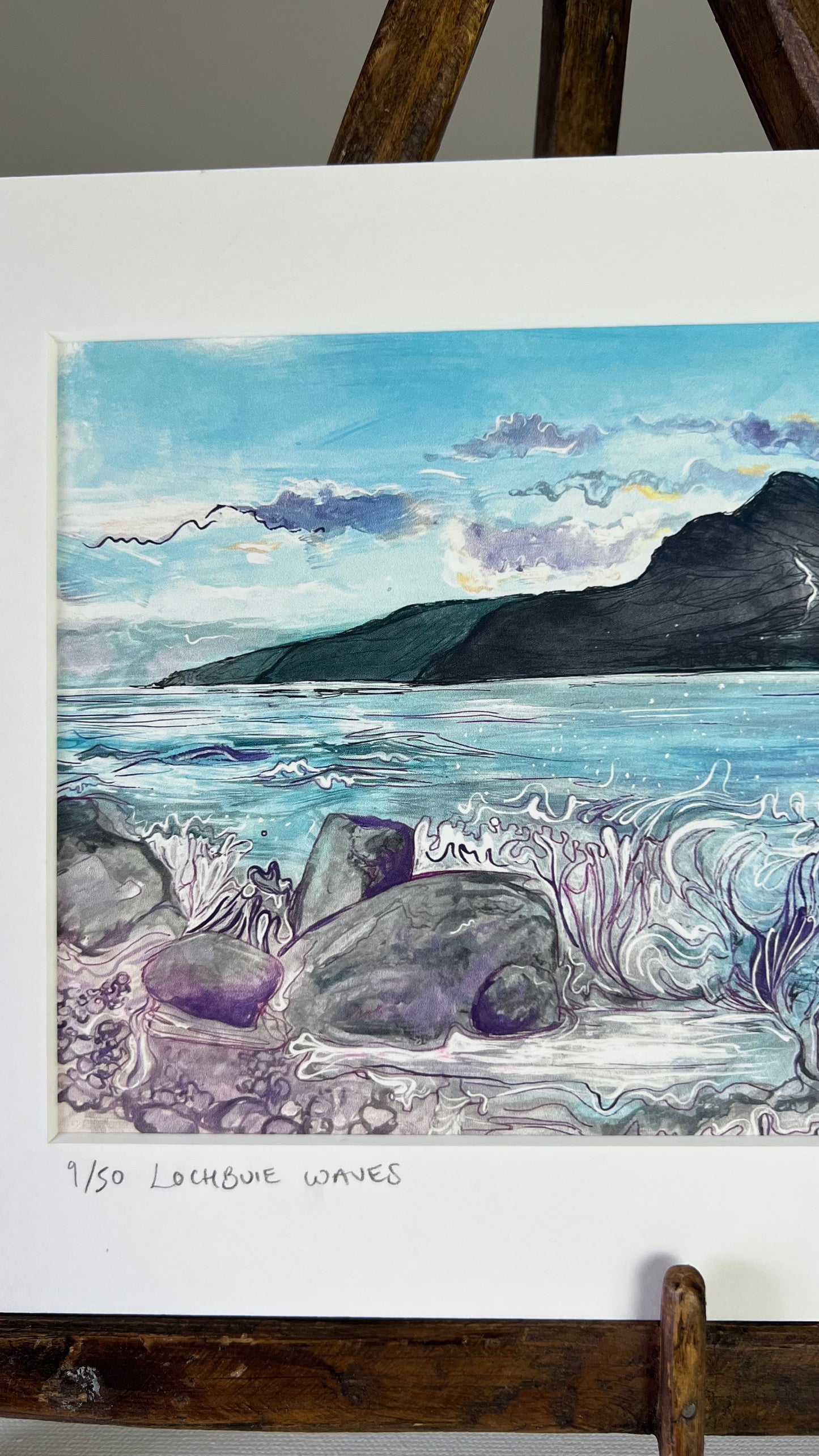 ‘Lochbuie waves’ Isle of Mull - Limited edition art print