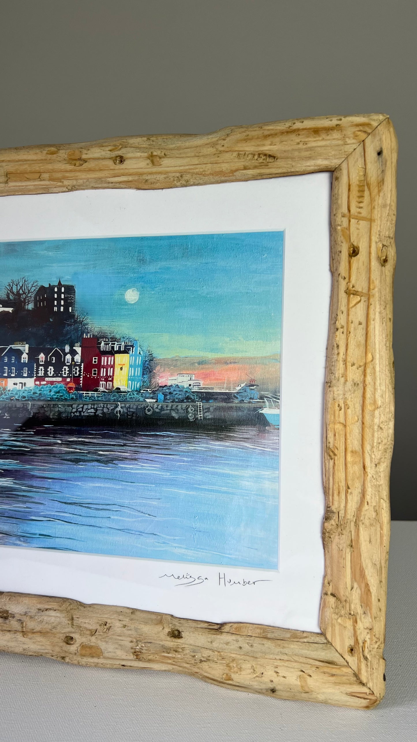 ’Tobermory & the moon’ Isle of Mull - Limited edition art print