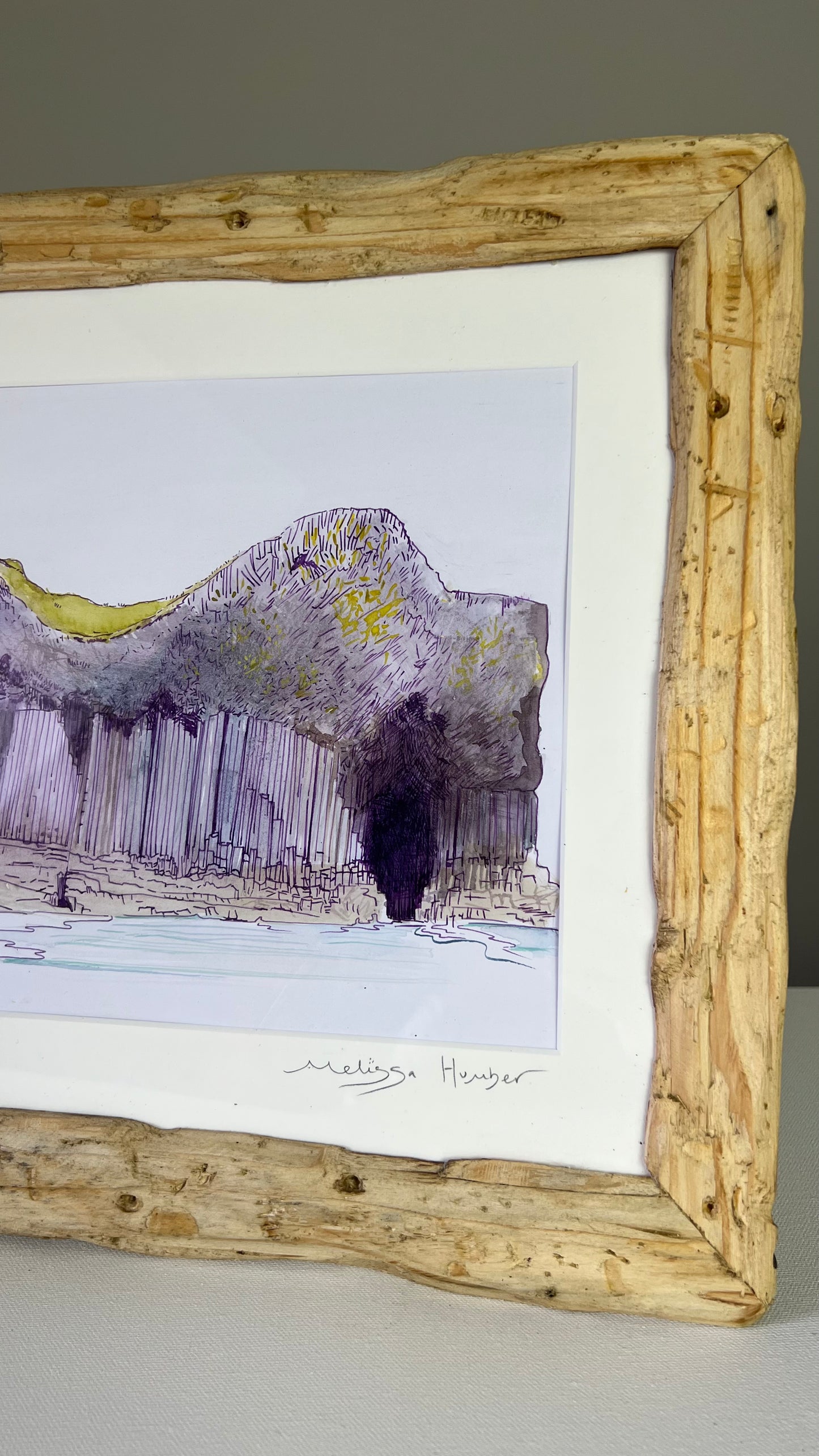 Original Isle of Staffa watercolour study