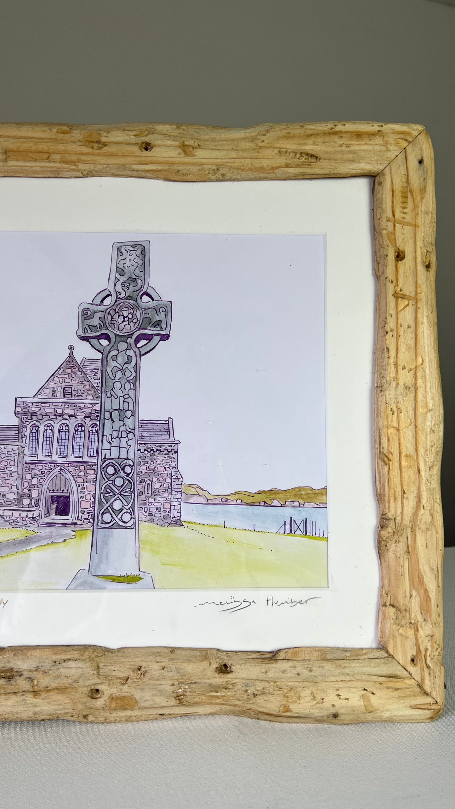 Original Iona abbey watercolour study