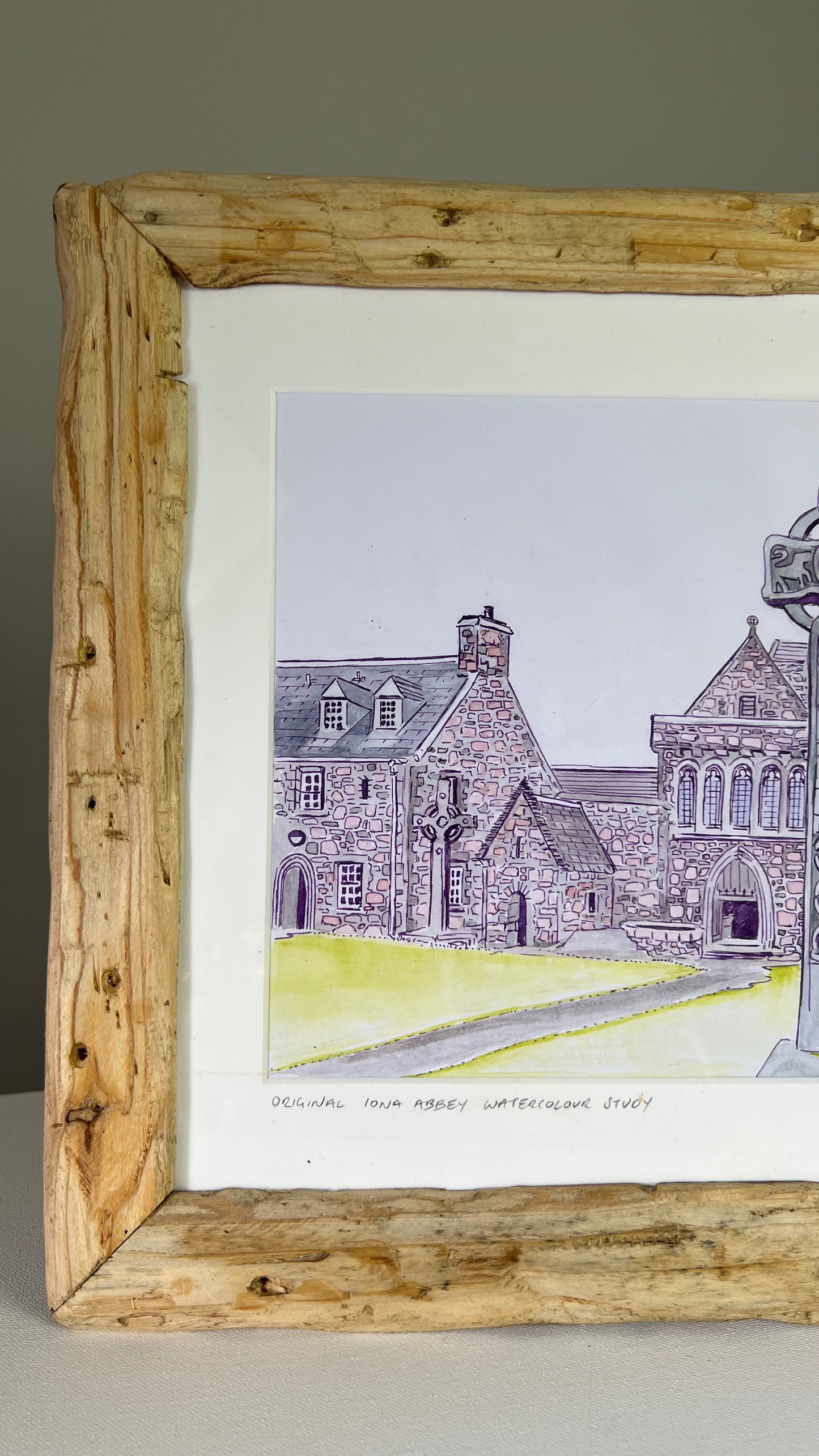 Original Iona abbey watercolour study