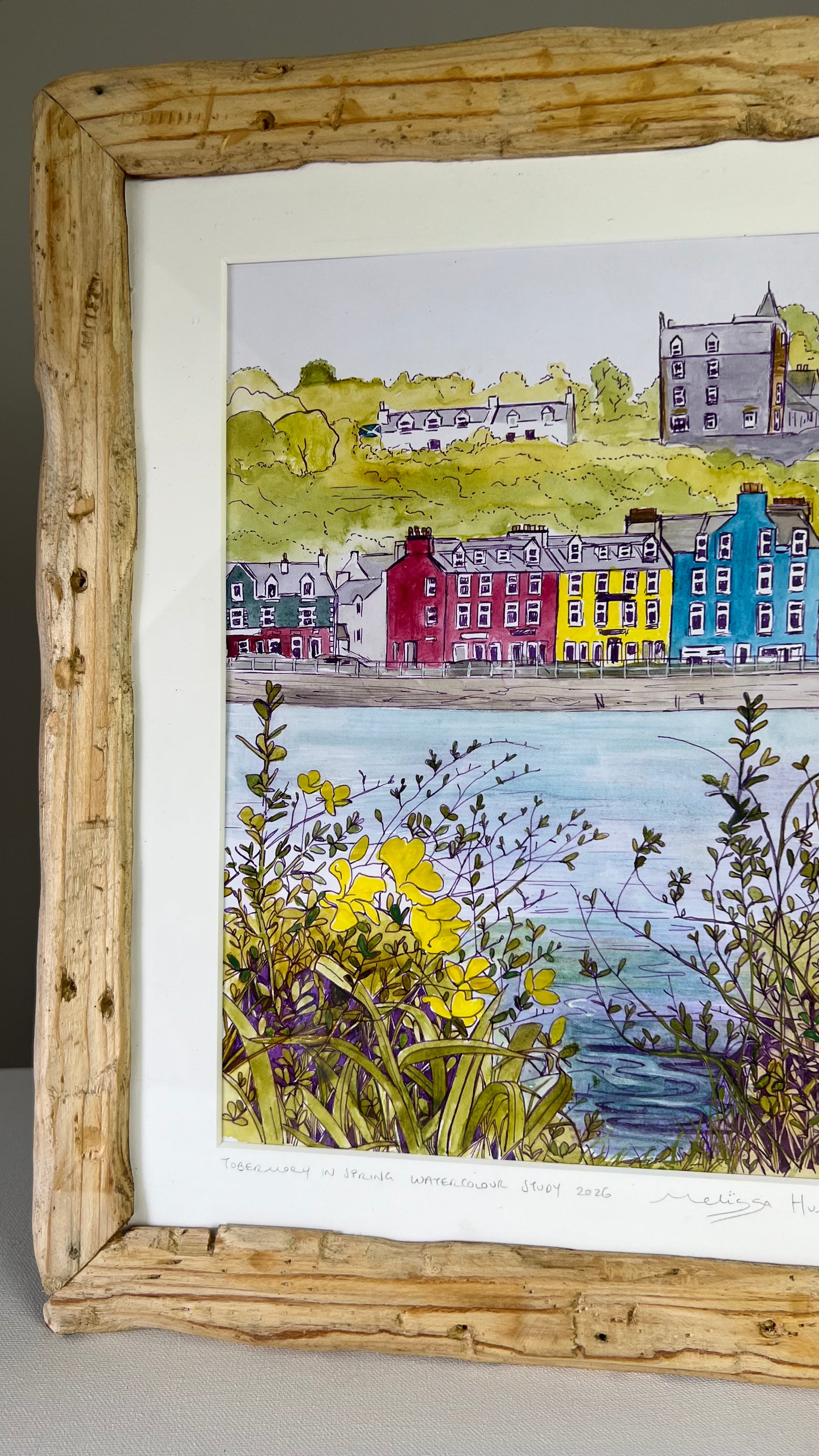 Tobermory in Spring watercolour Isle of Mull landscape painting