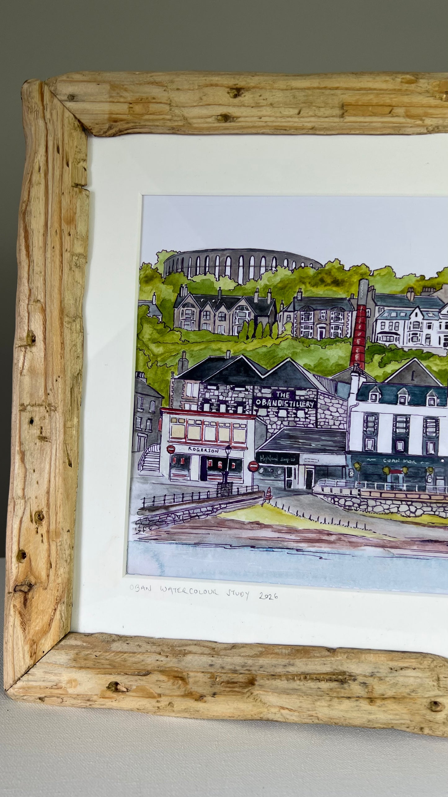 Original watercolour landscape painting of Oban 2026