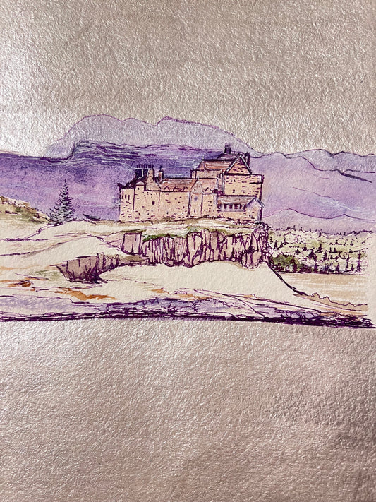 ‘Duart castle in the snow’ - Isle of Mull original field study