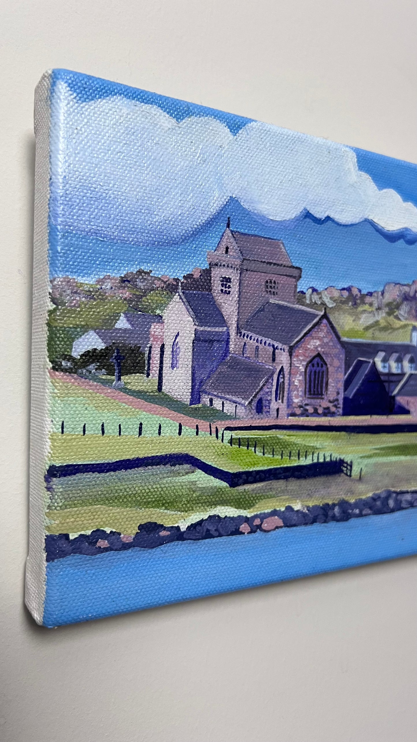 ‘Iona abbey from the sea’ - Isle of Mull original oil painting