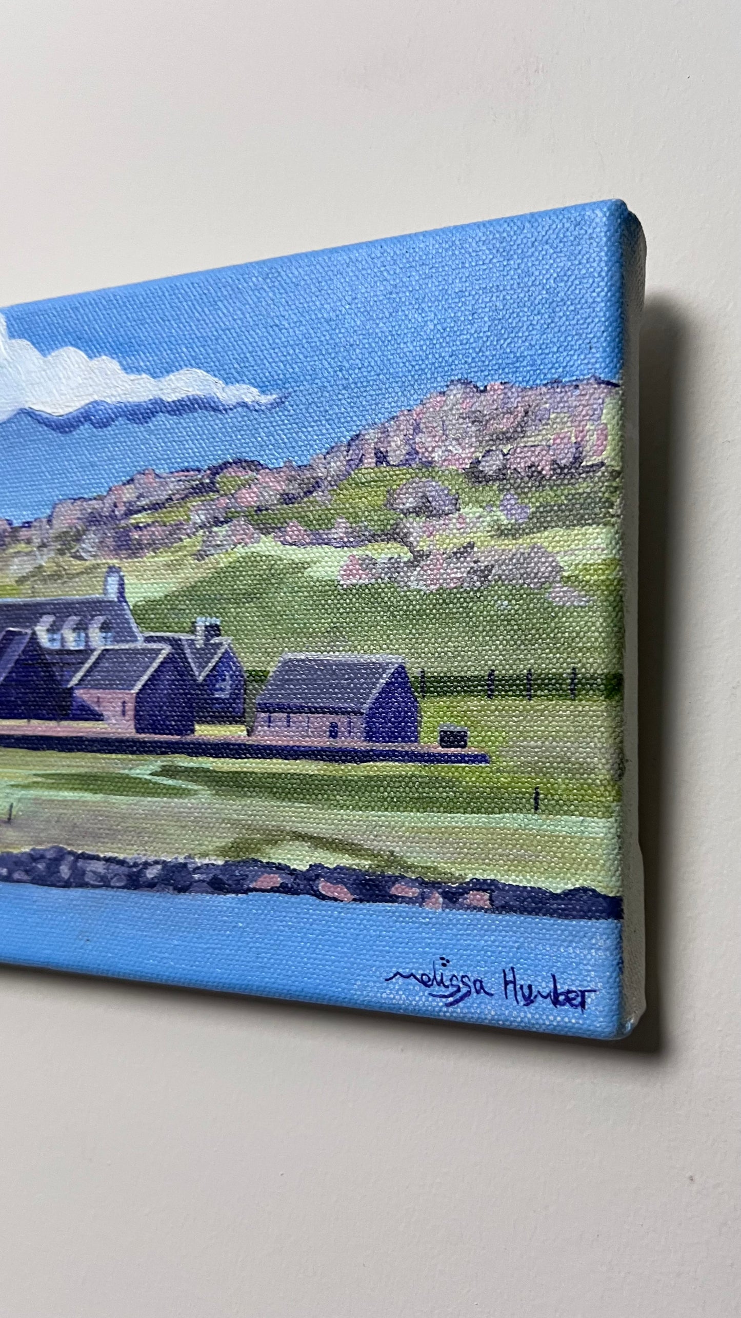 ‘Iona abbey from the sea’ - Isle of Mull original oil painting