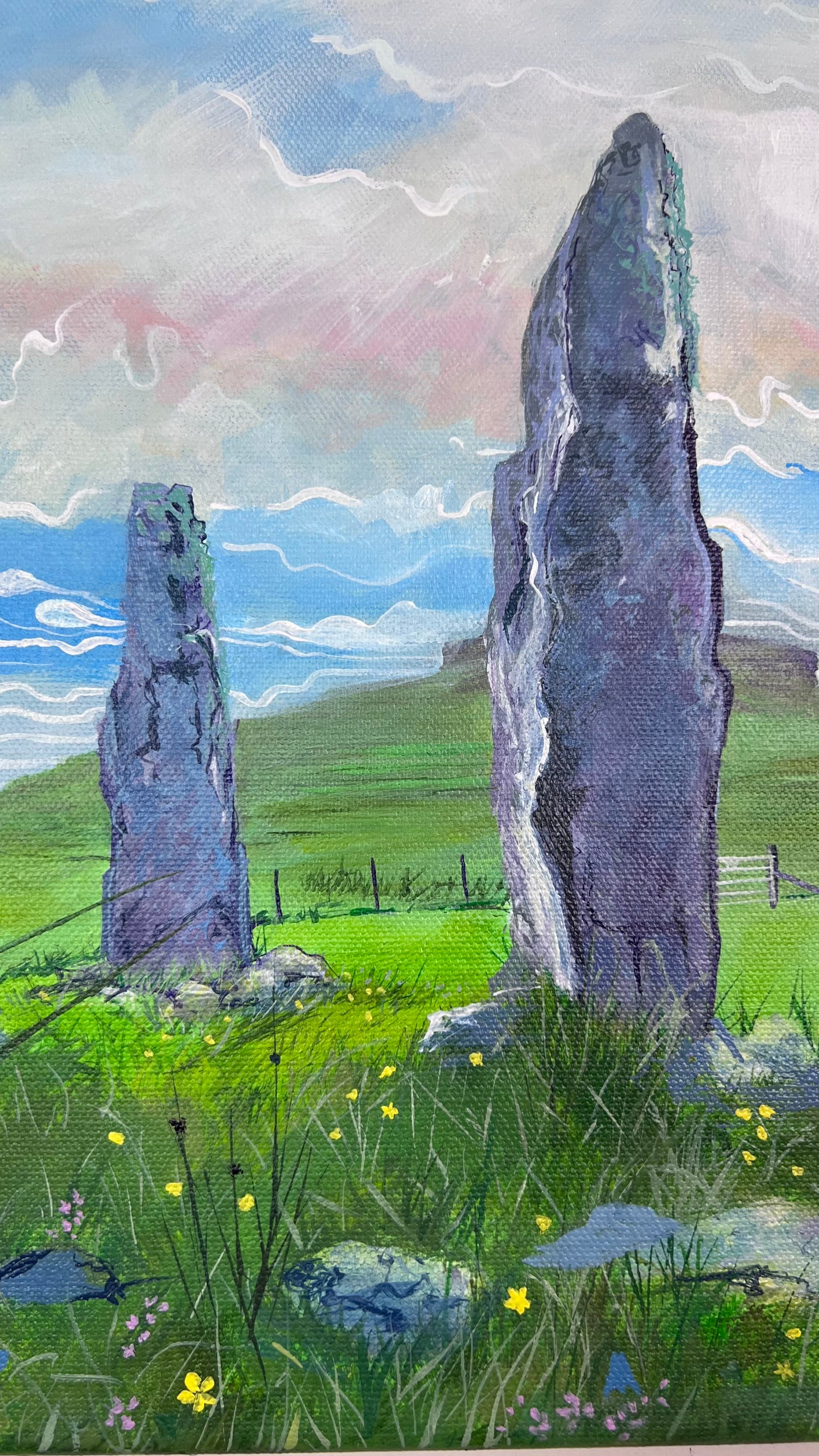 ’Glengorm standing stones’ - Isle of Mull original landscape painting