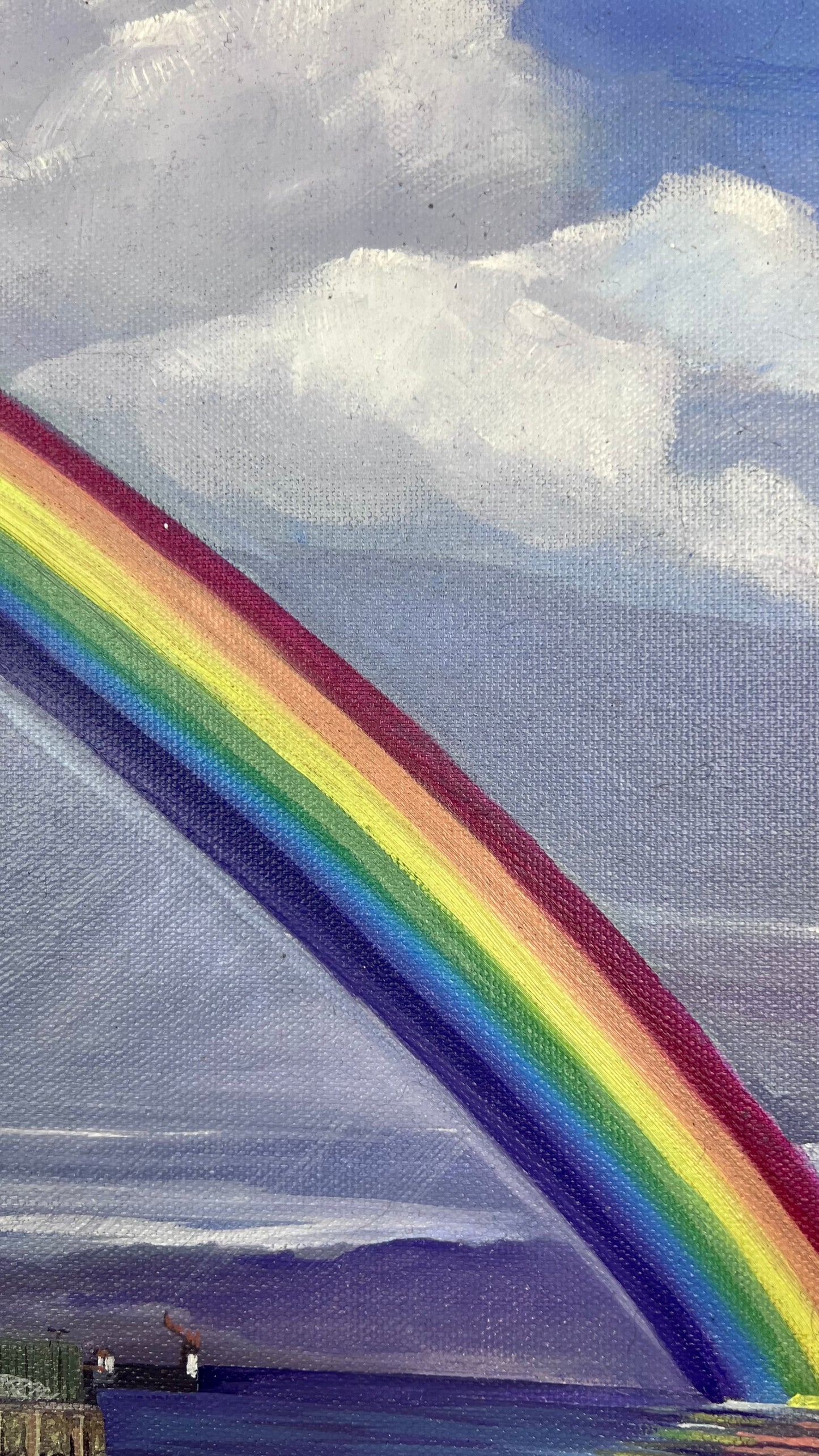‘Tobermory rainbow’ original landscape painting