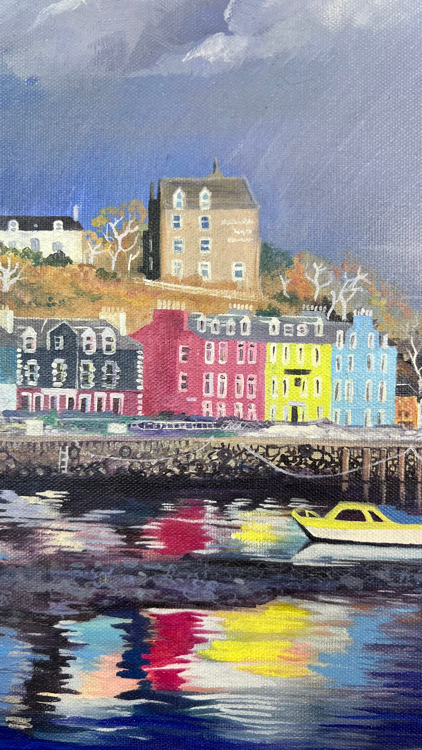 ‘Tobermory rainbow’ original landscape painting
