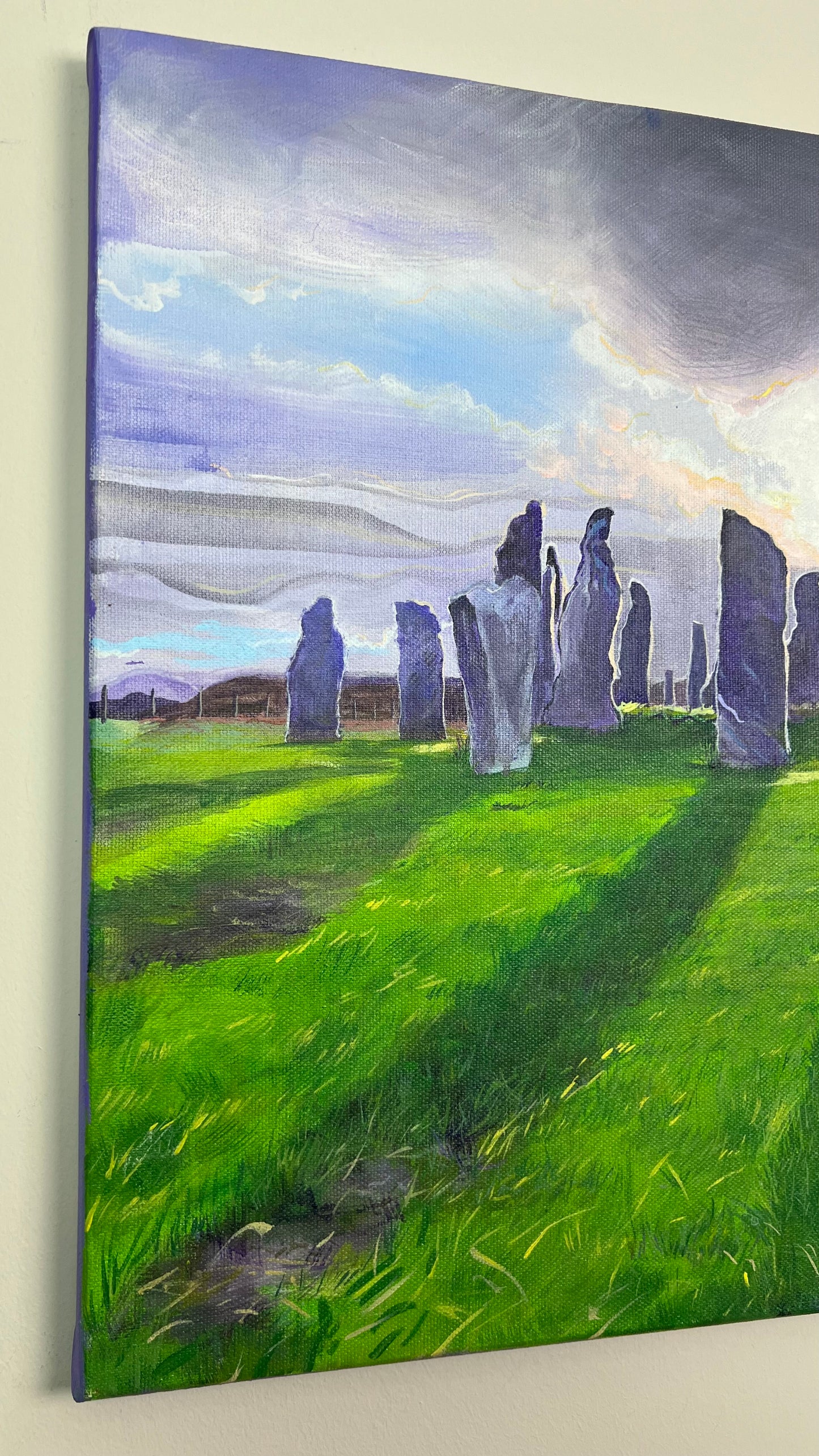 ‘Callanish stone circle I’ original landscape painting