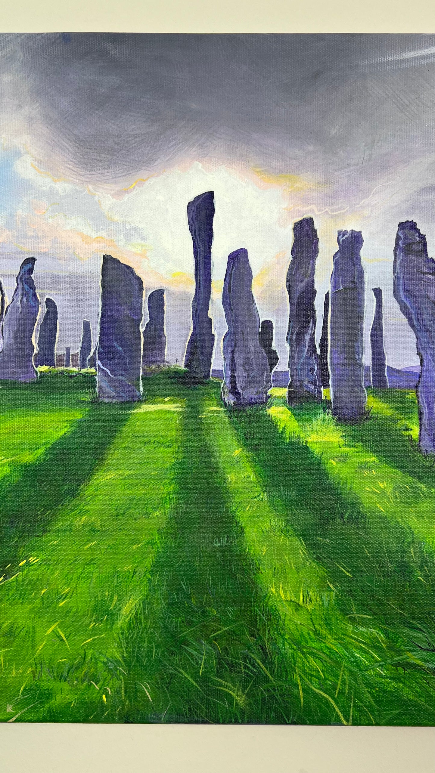 ‘Callanish stone circle I’ original landscape painting