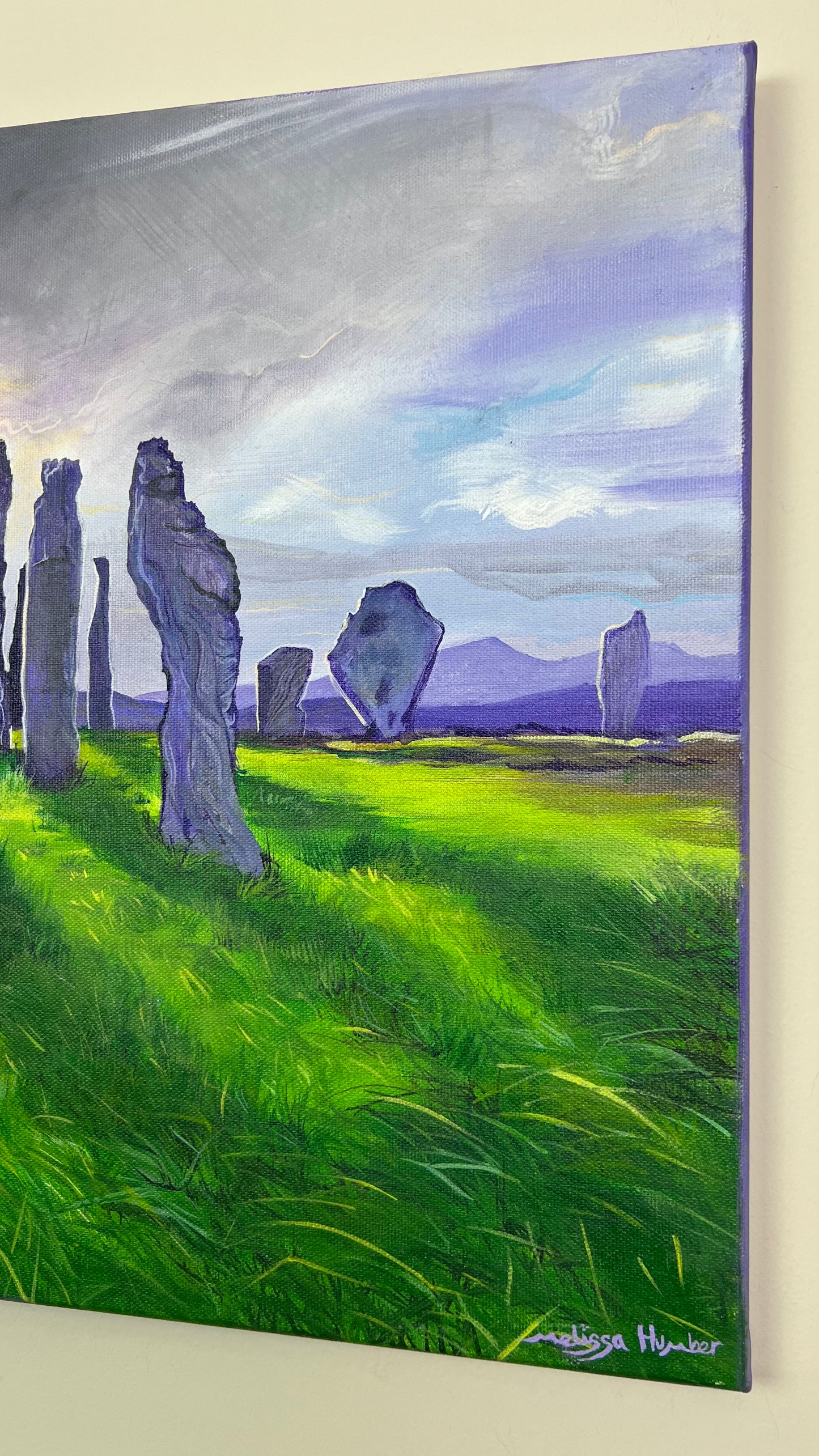‘Callanish stone circle I’ original landscape painting