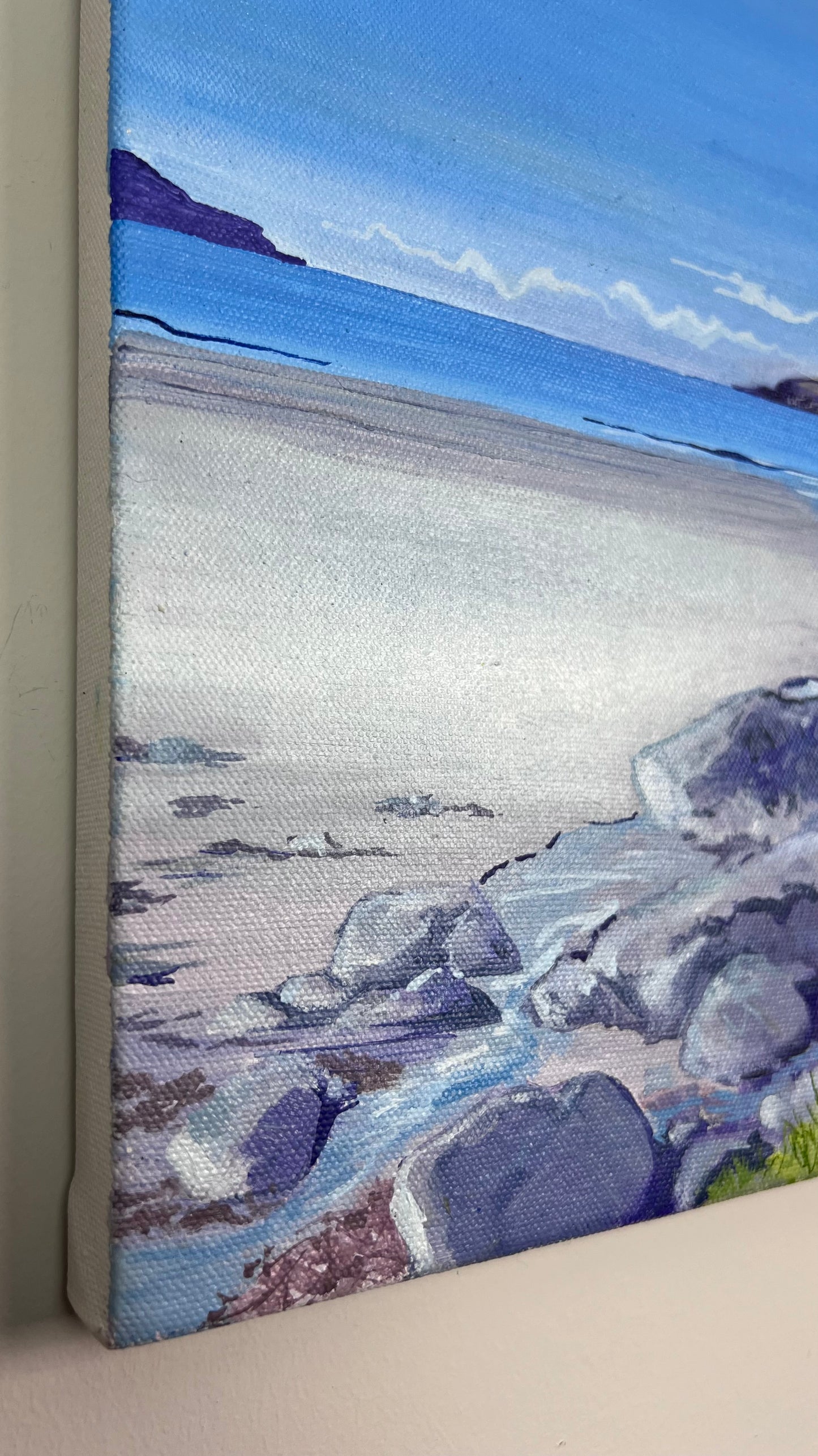 ‘Laggan sands in spring’ Lochbuie original oil painting