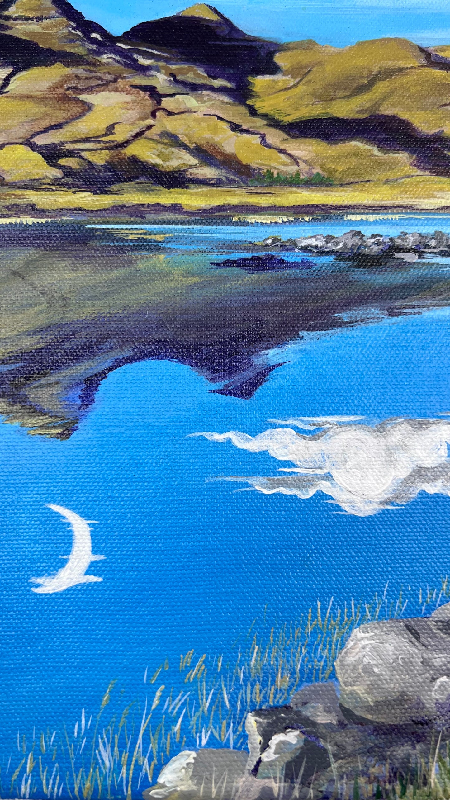 ‘Ben More reflections’ original landscape painting