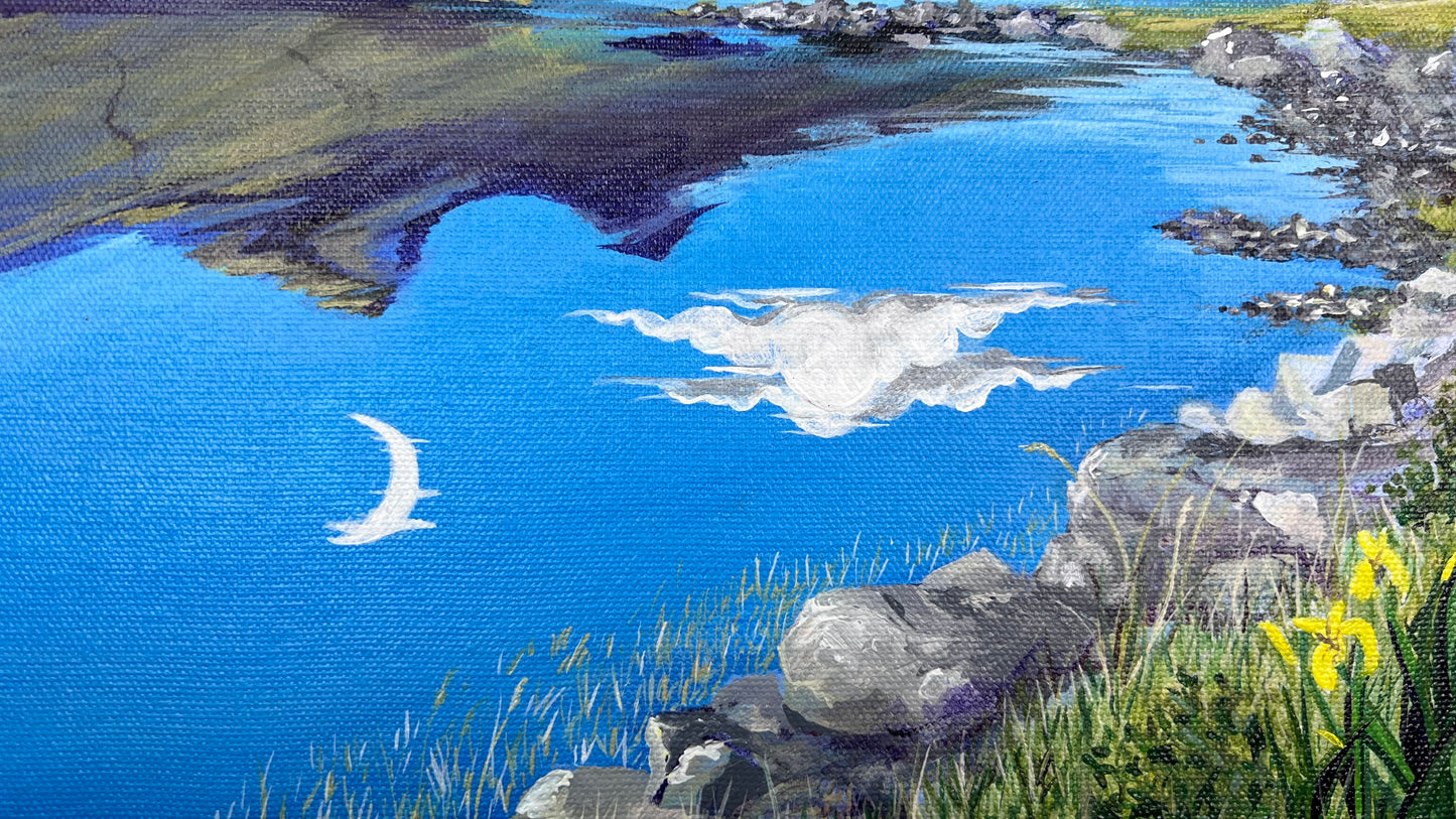 ‘Ben More reflections’ original landscape painting