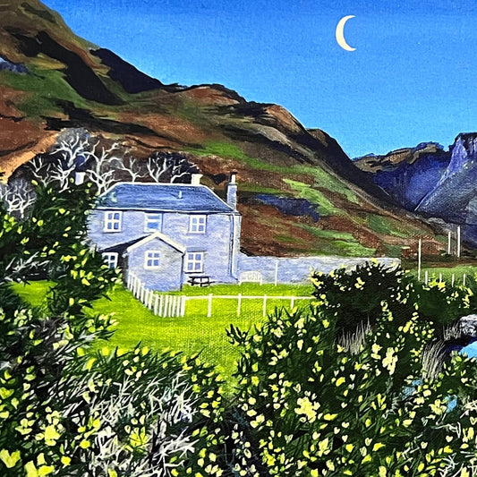 Laggan lodge winter 2025 Lochbuie Mull art print by Melissa Humber