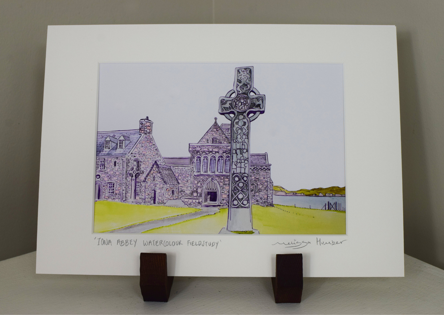 ‘Iona abbey' - watercolour study Isle of Iona art print