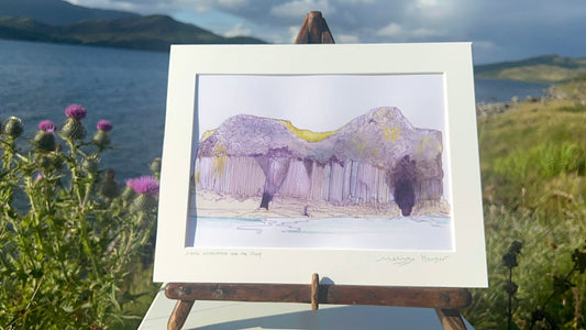 Original Isle of Staffa watercolour study