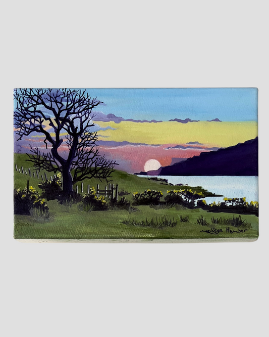 ’Laggan farm sunset’ - Isle of Mull original oil painting