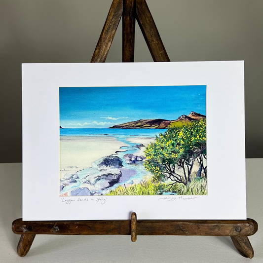 Art print of Laggan sands in spring by Melissa Humber
