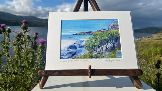 ‘Laggan sands in spring' Lochbuie - Isle of Mull art print