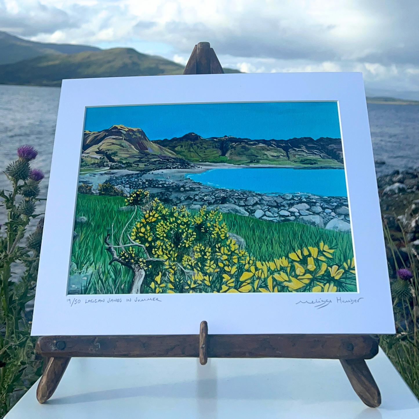 Laggan sands beach in Lochbuie Isle of Mull art print 