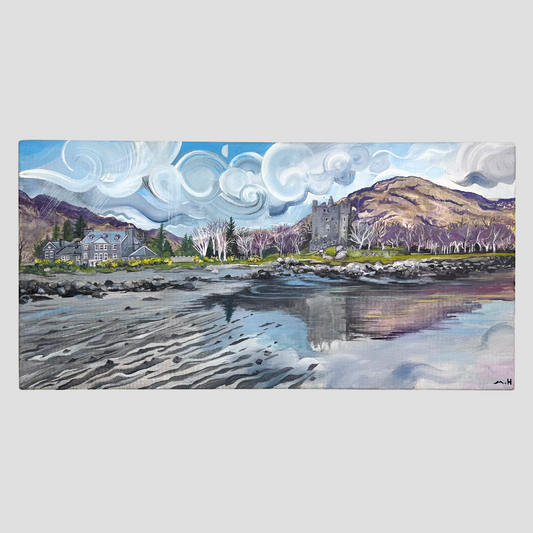 Moy castle reflection Castle in Lochbuie on the Isle of Mull 2023 by Melissa Humber