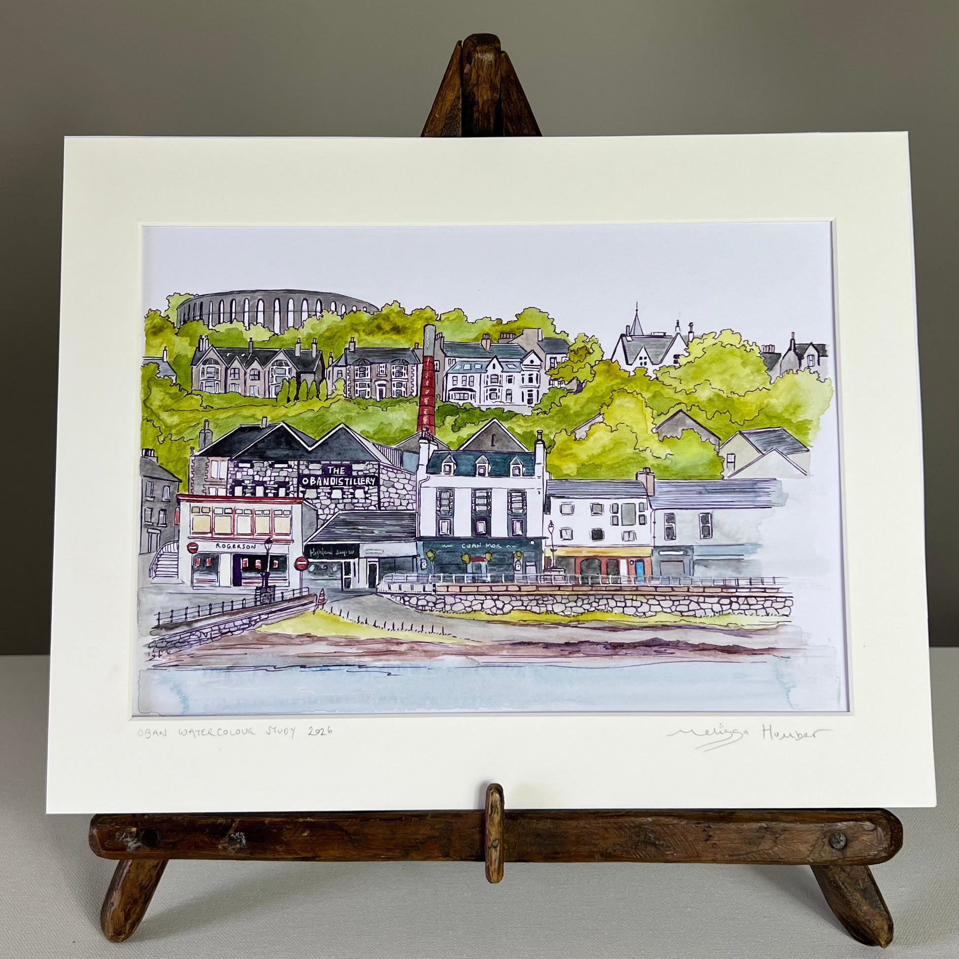 Oban watercolour painting by Melissa Humber