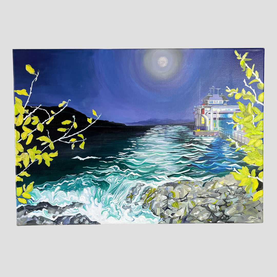 Original painting of the last ferry on the Isle of Mull by Melissa  Humber