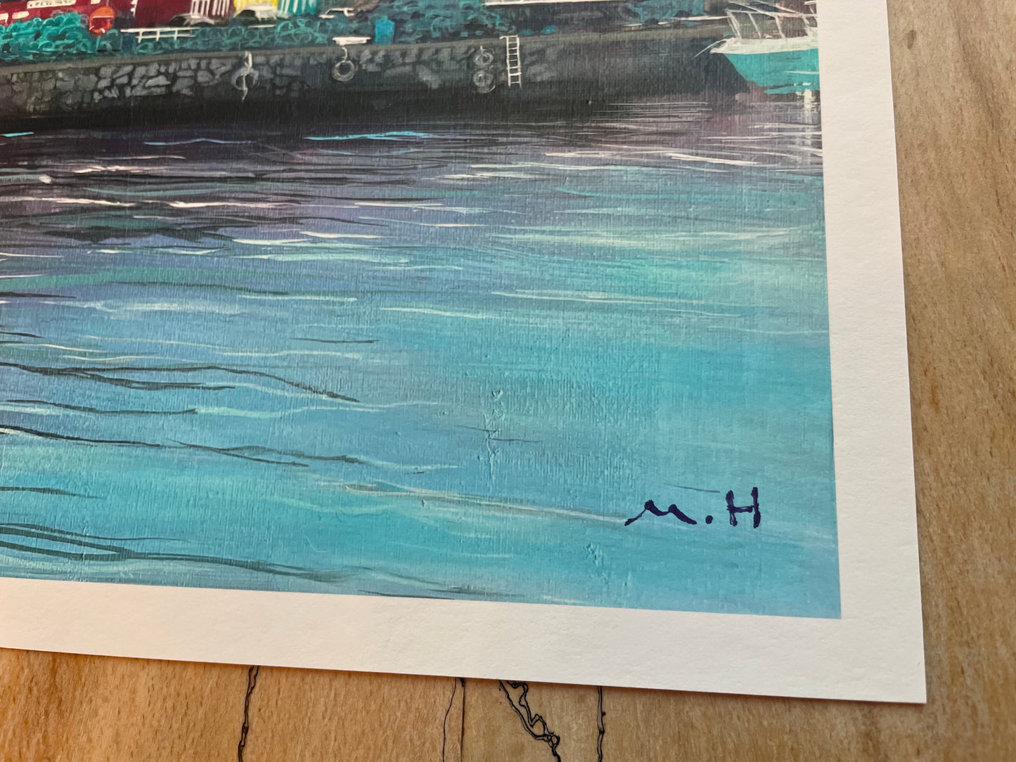 ’Tobermory & the moon’ - Isle of Mull art print