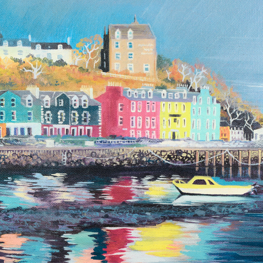 Tobermory harbour reflection Isle of Mull art print by Melissa Humber