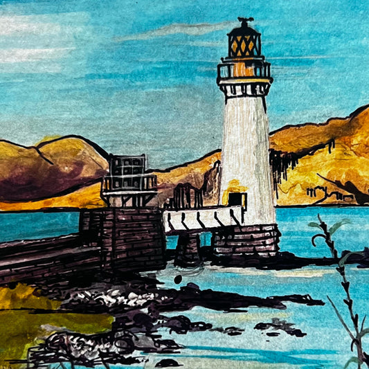 ’Rubha nan Gall Tobermory lighthouse field study’ Isle of Mull - Limited edition art print