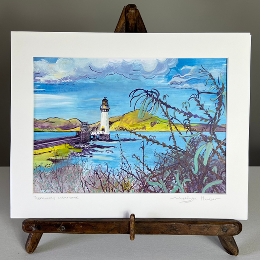 Tobermory lighthouse original painting by Melissa Humber