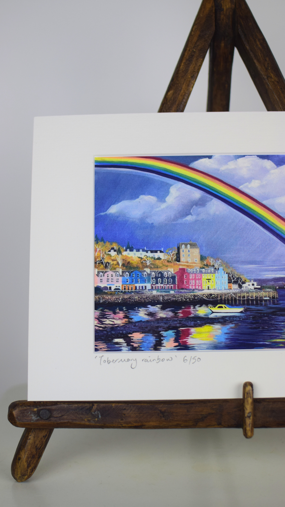 ’Tobermory rainbow’ Isle of Mull - Limited edition art print
